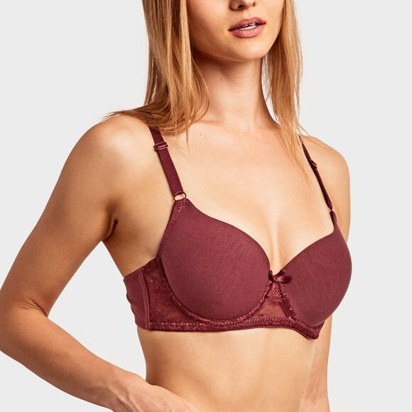 PACK OF 6 Women's Sofra Full Coverage Underwire Solid T Shirt Bras (BR4326P) - Picture 6 of 10